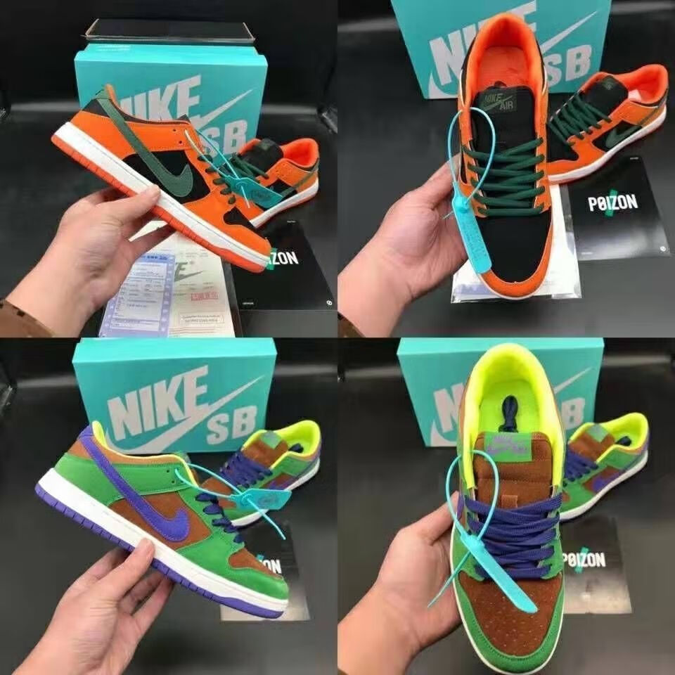 耐尅aj新款sb dunk 丑小鸭棕绿黑橘aj女鞋男女学生运动鞋板鞋休闲鞋