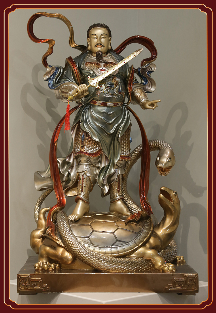 真武大帝神像 铜雕武当山真武大帝神像供奉道教玄武祖师爷真武祖师