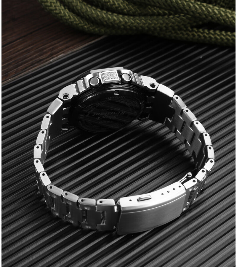 适配卡西欧表带g-shock35周年金砖银砖小方块3459 gmw-b5000精钢手表