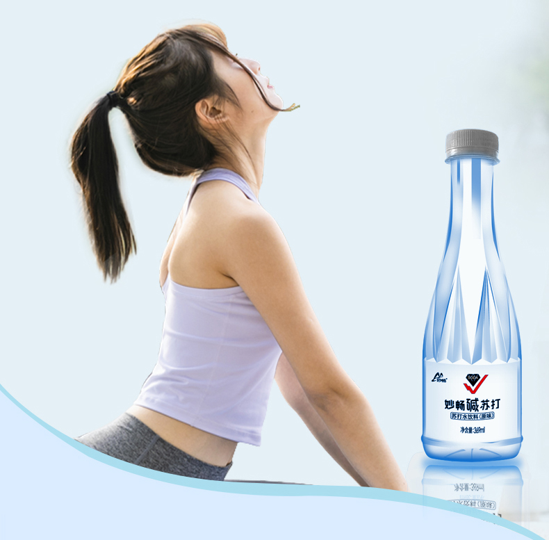 妙畅苏打水整箱24瓶369ml柠檬味原味苏打弱碱性水无气无脂肪弱碱柠檬