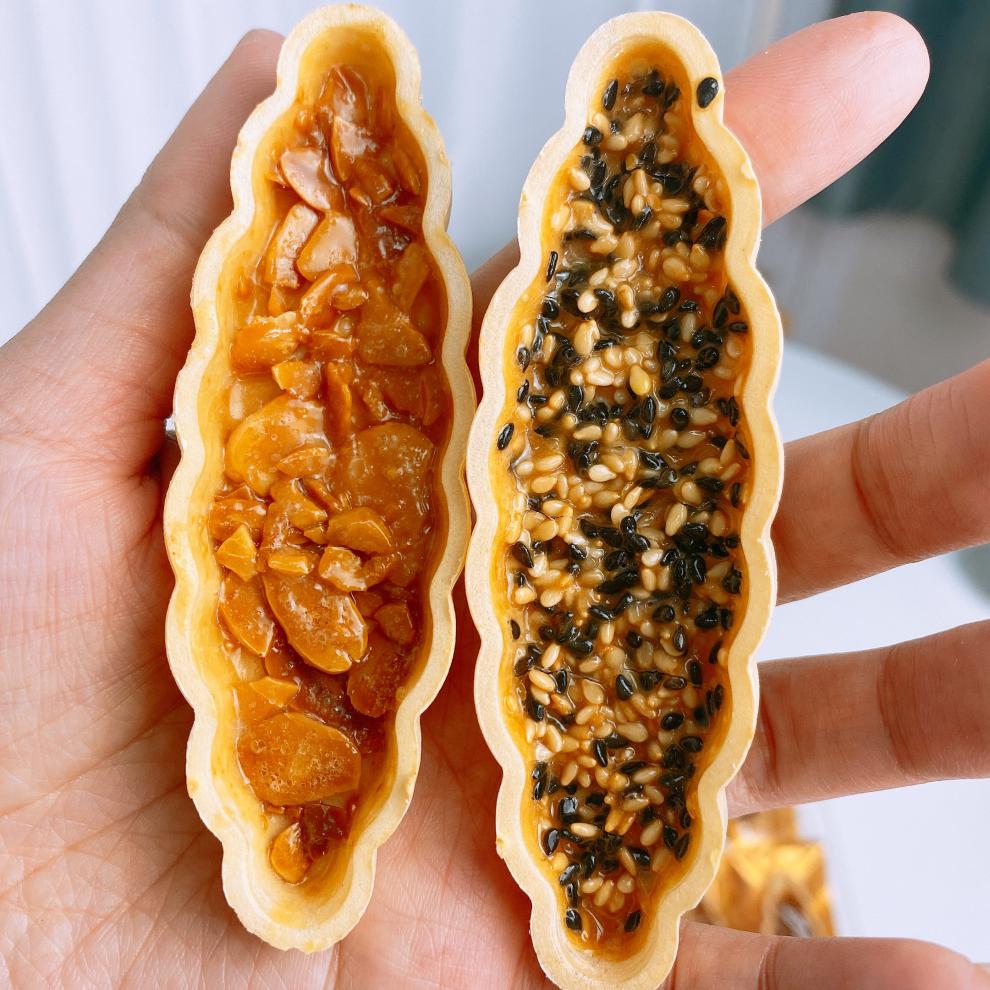 成品小船酥焦糖杏仁脆糯米船坚果船小叶酥杏仁酥饼干日式糕点80克 1盒