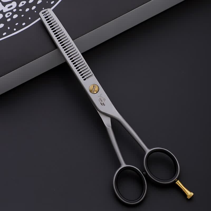 丛林豹爵士美发剪刀a字剪自磨剪套装理发剪刀平剪打薄牙剪6寸平剪a字