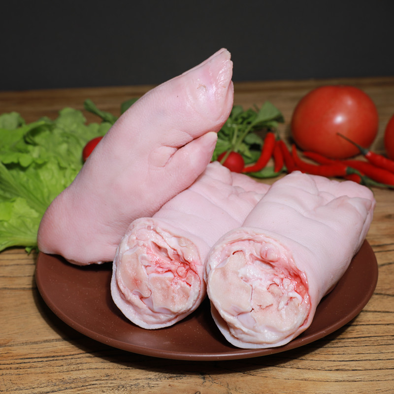 生猪蹄子6个新鲜猪脚手农家散养土猪肉纯前猪蹄无毛国产土猪腾旺纳跃