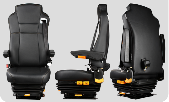 解放j5悍威骏威奥威天v龙v江淮格尔发气囊减震航空座椅b54 一蓝布无