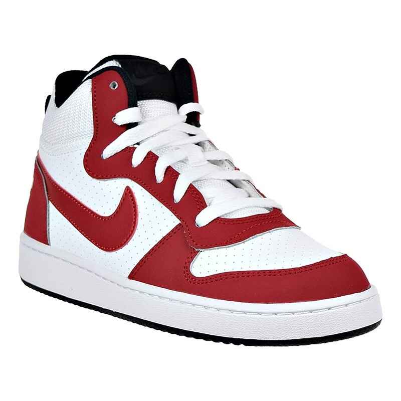 nike耐克courtboroughmidgs白红芝加哥中帮女鞋休闲鞋板鞋