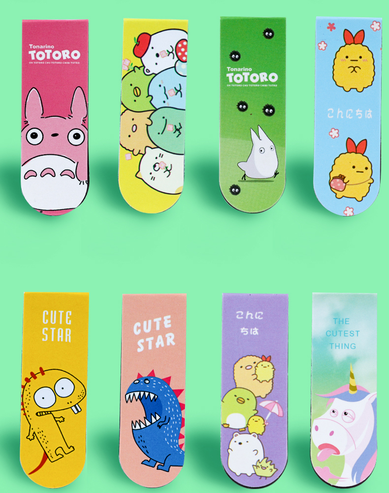 创意卡通磁性书签磁铁书签夹磁力贴可爱小学生学习文具儿童礼物女时尚