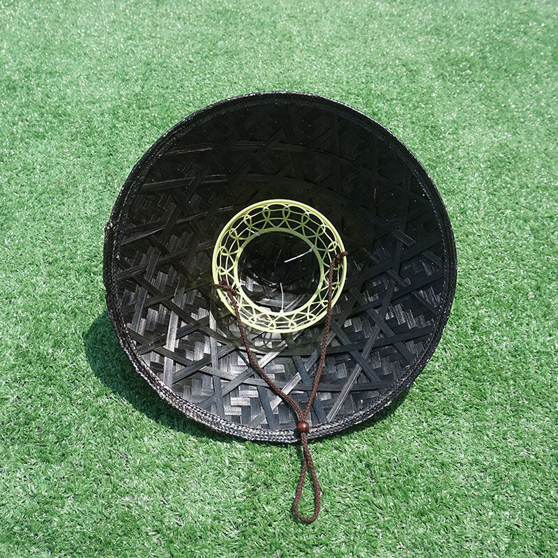 誓得斗笠帽竹编帽子黑色侠客蓑衣帽武侠影视拍摄舞蹈表演双色古风道具