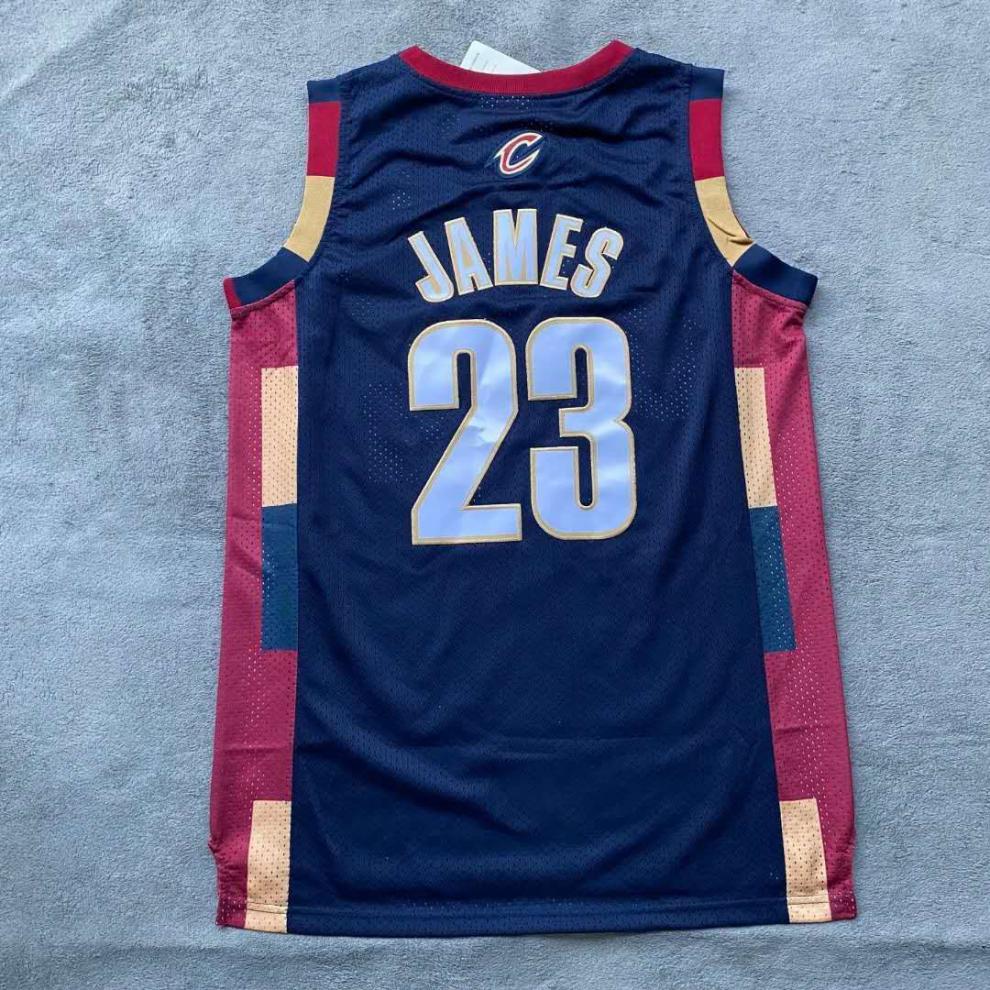 腾讯体育nba官方旗舰店同款骑士队23号复古篮球服刺绣网眼男球衣运动