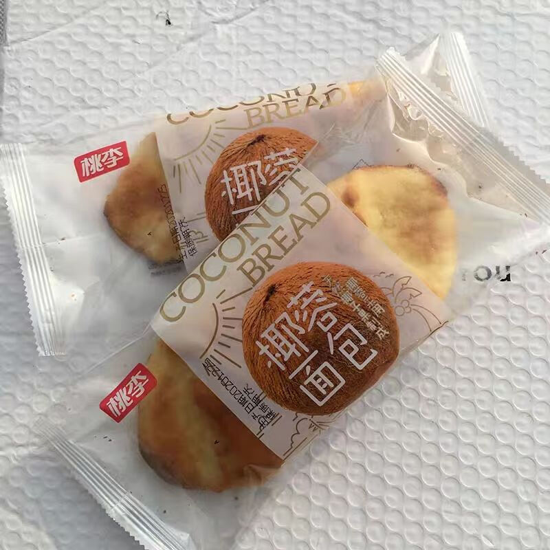 桃李面包 桃李椰蓉面包早餐手撕食品营养鸡蛋糕短保7天80g装2个新日期