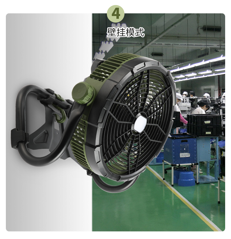 美的midea同款可充电风扇家用大风力蓄电池学生宿舍户外便携式钓鱼