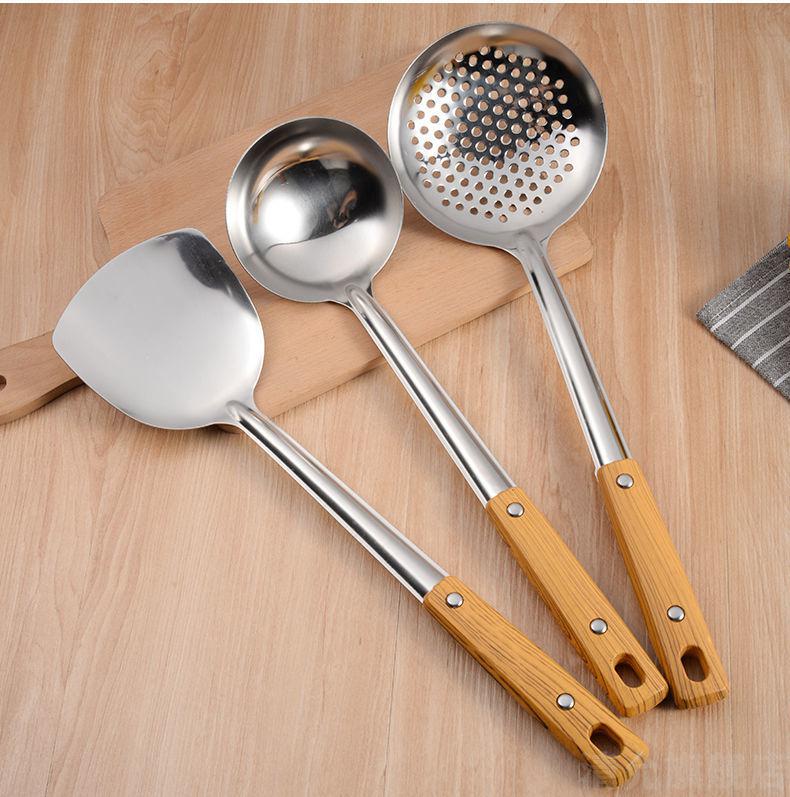 不锈钢锅铲漏勺子汤勺煎铲饭勺炒菜锅铲子厨房家用品厨具大全套装特价