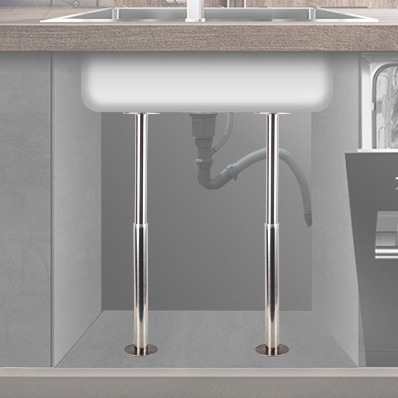 石英石厨房水槽台下盆支架 洗菜盆支撑架洗手盆托架 标配:不锈钢支架