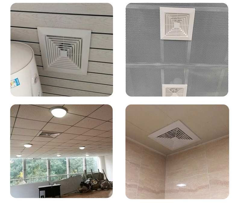 集成吊顶换气扇厨房卫生间天花板排气扇吸顶式强力厕所排风扇开孔270x