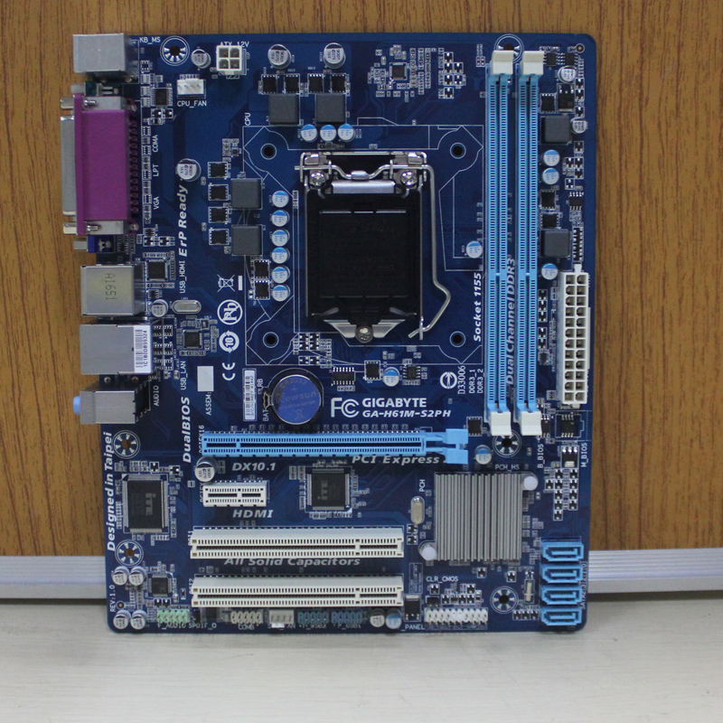 三质保gigabyte/技嘉 h61m-s2ph主板全接口pci槽comhdmi监控h81 黑色