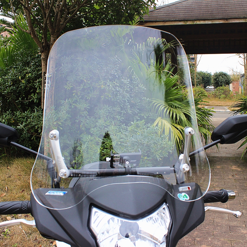 适合雅马哈电喷福喜as改装挡风玻璃巧格i125摩托车前挡风玻璃加高茶色