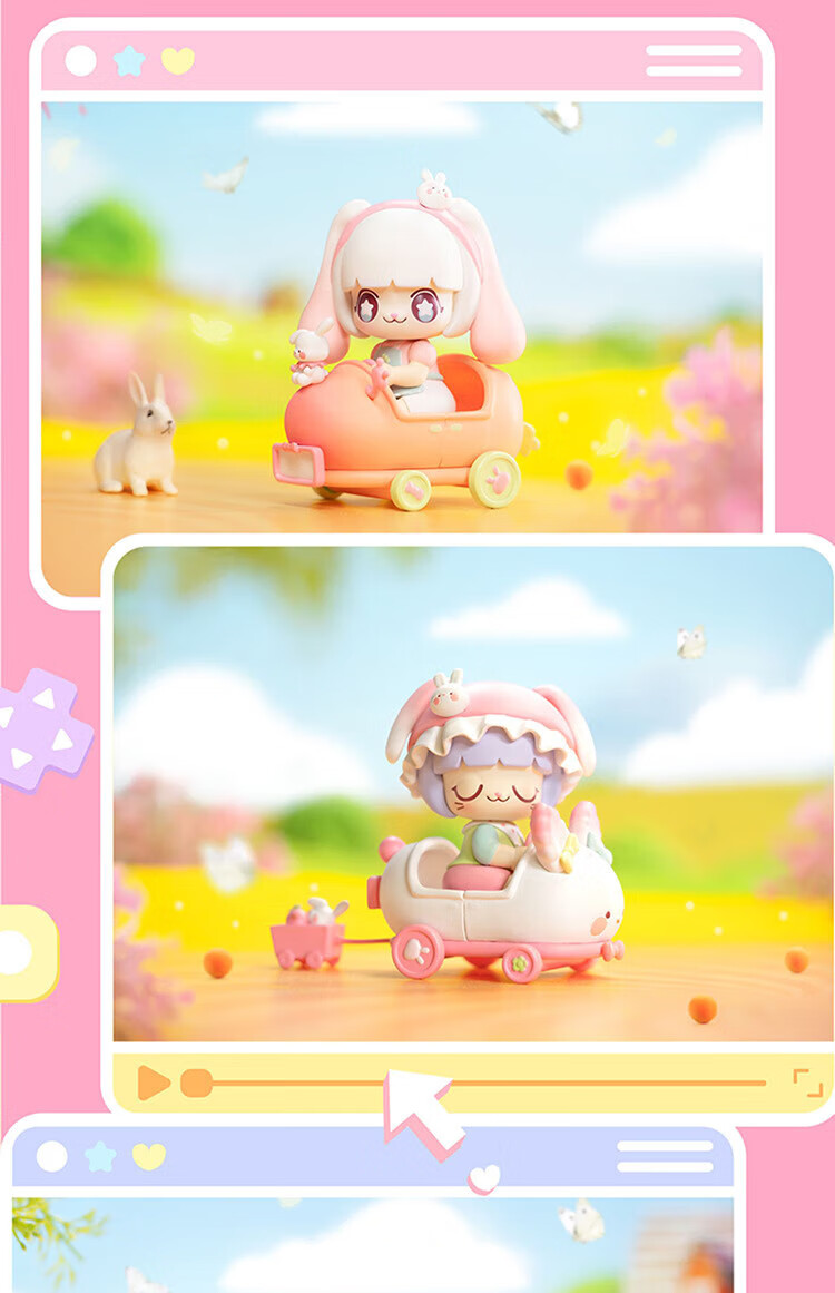 52toys kimmy&miki baby碰碰车系列盲盒玩具潮玩公仔摆件周边礼物