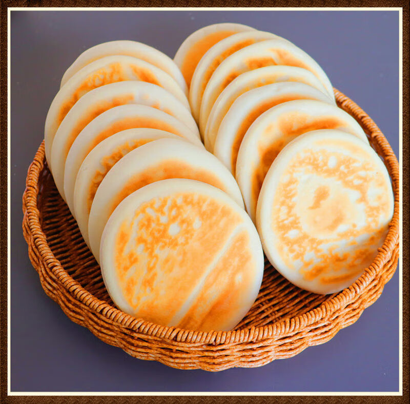 陕西特产白吉馍饼西安肉夹馍饼胚商用白皮烧饼百吉馍早餐速食 肉夹馍5