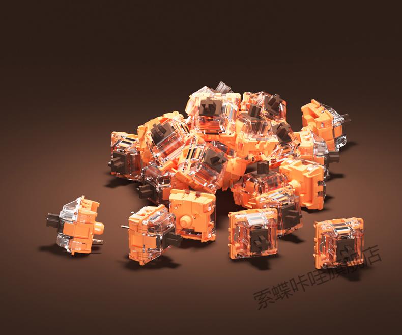 akko ttc金粉轴月白金兰金红金茶客制化热拔插diy轴体套包45颗装 金