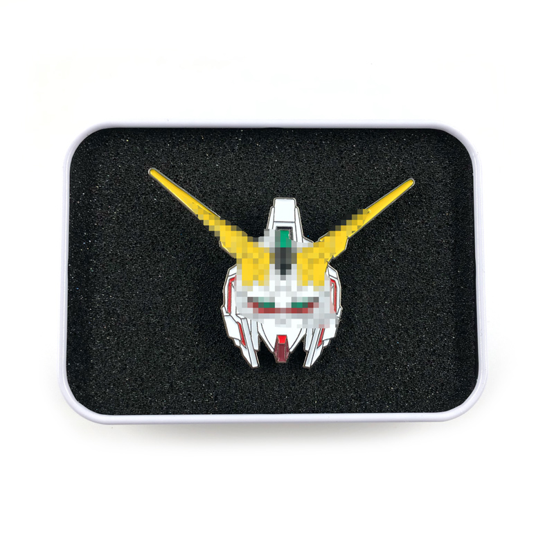 品牌直销万代限量lxjery高达胸针机动战士rx78独角兽自由金属徽章创意