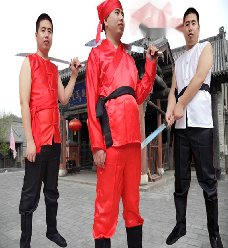 簘蕥古装中衣中裤囚服全白孝服演出服古代囚犯清朝官兵监狱犯人服睡衣