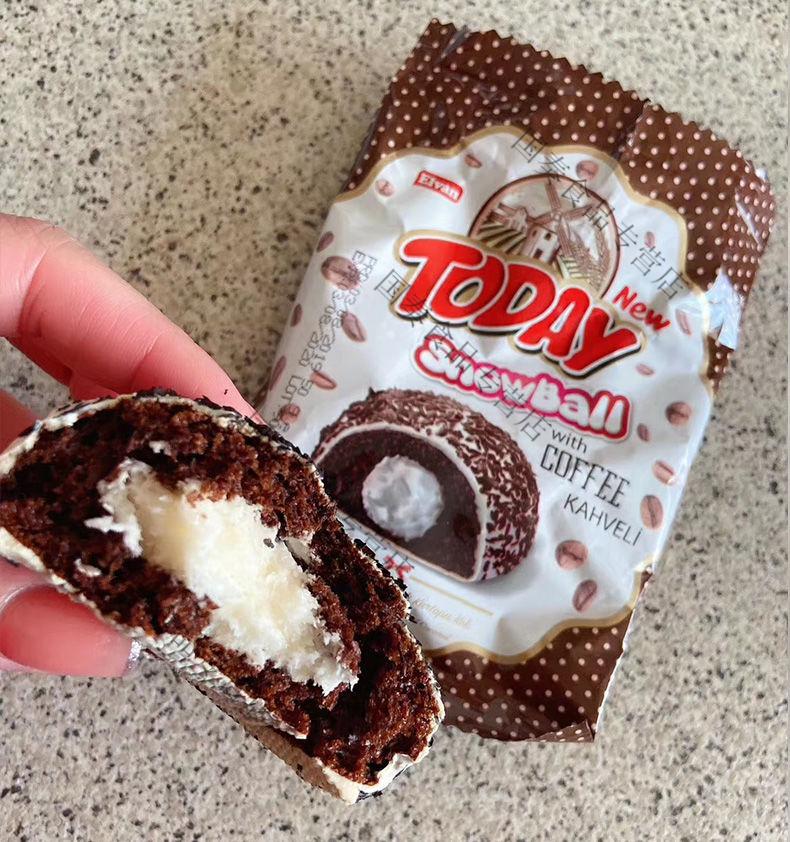 土耳其elvan椰蓉奶油夹心雪球堡奶油蛋糕糕点好吃的零食网红甜品椰蓉