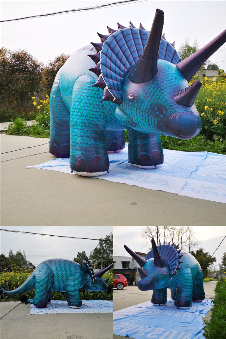 万圣节充气恐龙气模仿真暴龙霸王龙剑龙三角龙气模商场美陈装饰道具