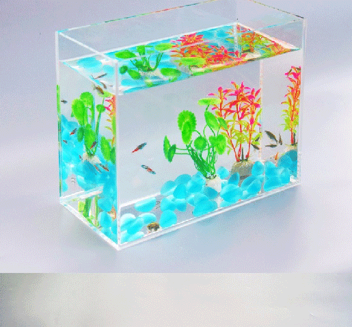 小米生态家居同款鱼缸亚克力塑料客厅小型金鱼乌龟缸造景懒人养鱼