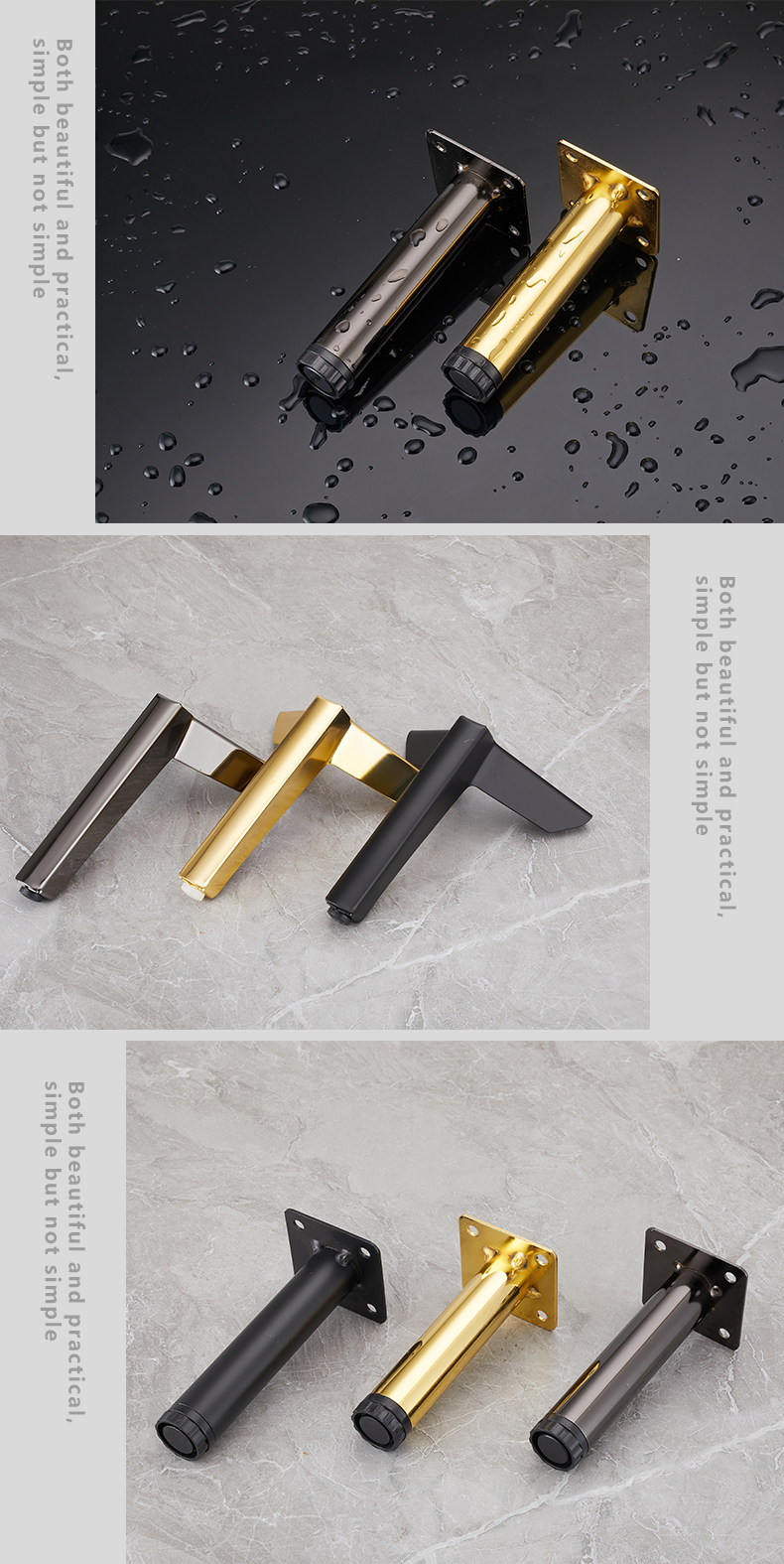 雪蕾电视柜脚床头柜脚支撑腿床腿支架柜子腿茶几沙发腿金属腿枪黑色10