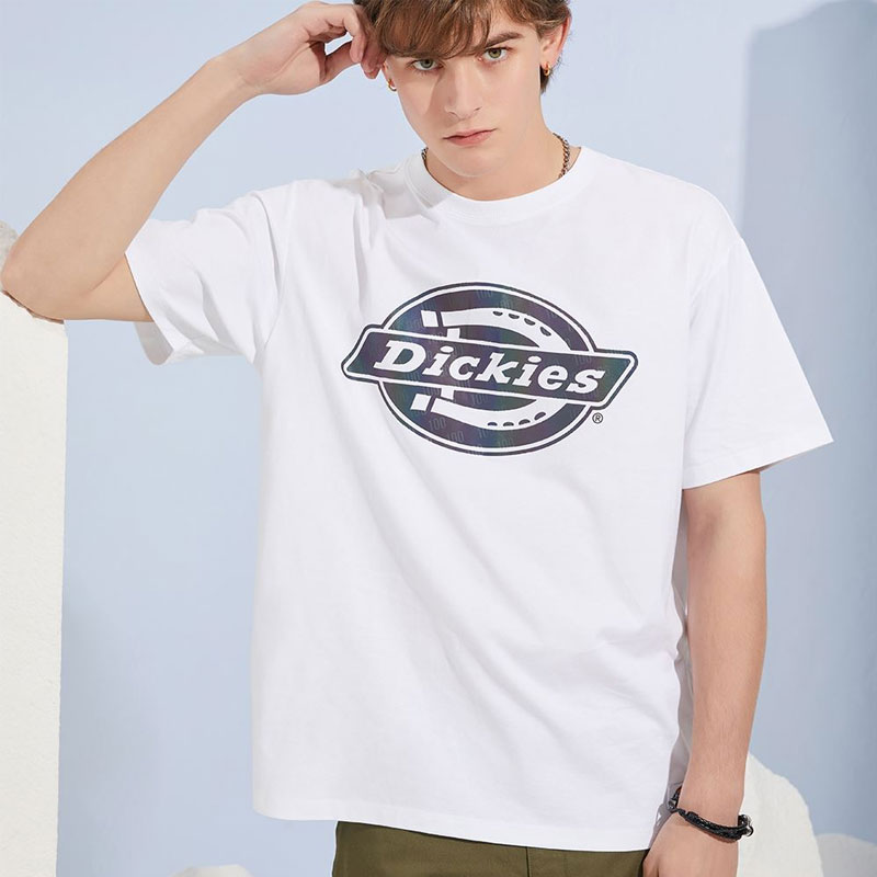dickies 2022夏季 镭射logo 黑色白色灰紫色男女t恤dk010220 dk010220