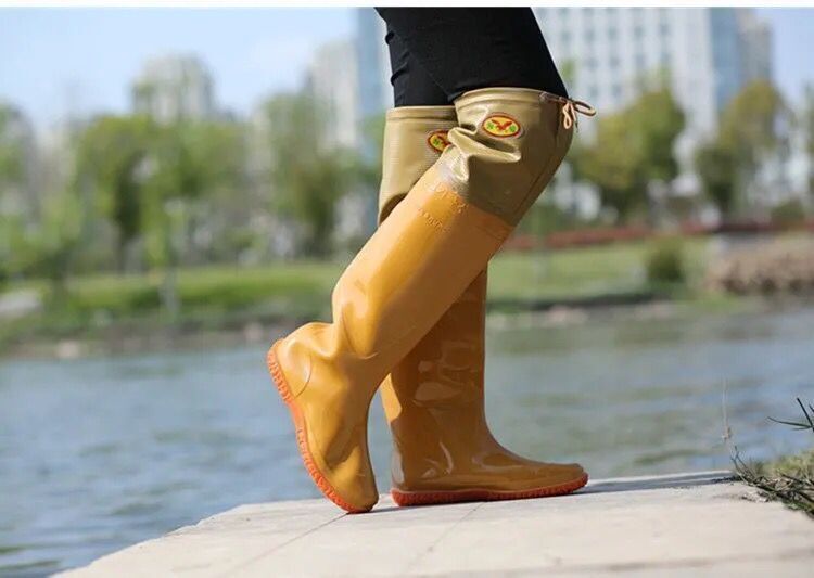 ymbyjyh鞋靴下田插秧靴软底水田鞋插秧鞋高筒下水裤农田滑靴水鞋水靴