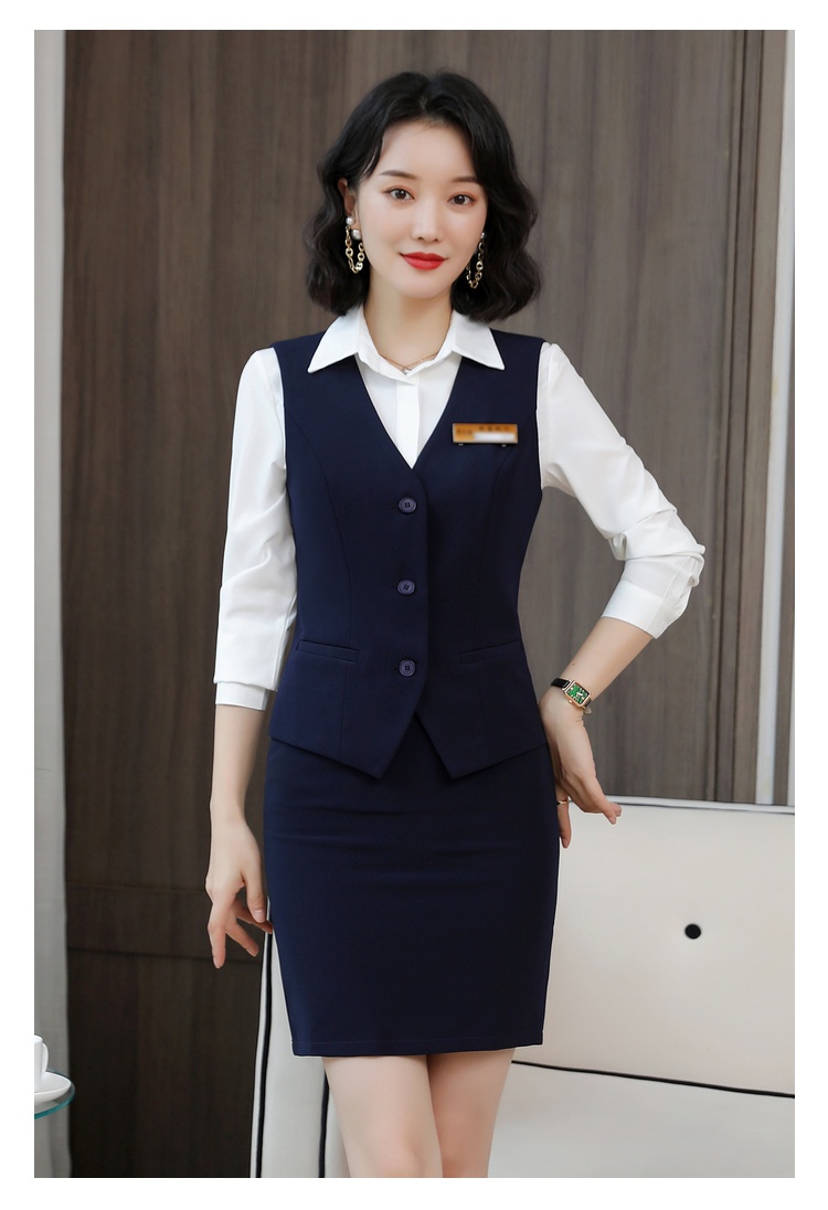 南航空姐制服职业套装女条纹西装秋冬物业客服珠宝金店酒店经理工作服