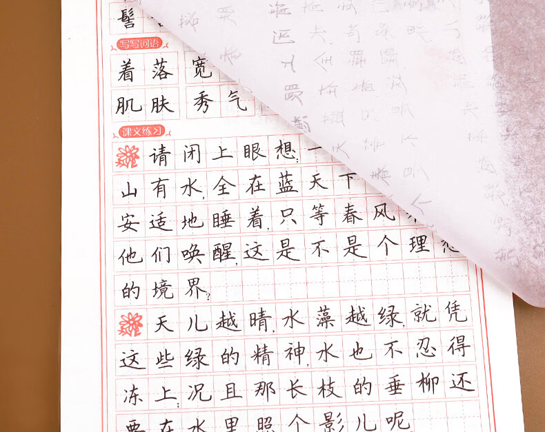配套教材七年级上册语文字帖初一同步练字帖版人教版上2021年写字练字