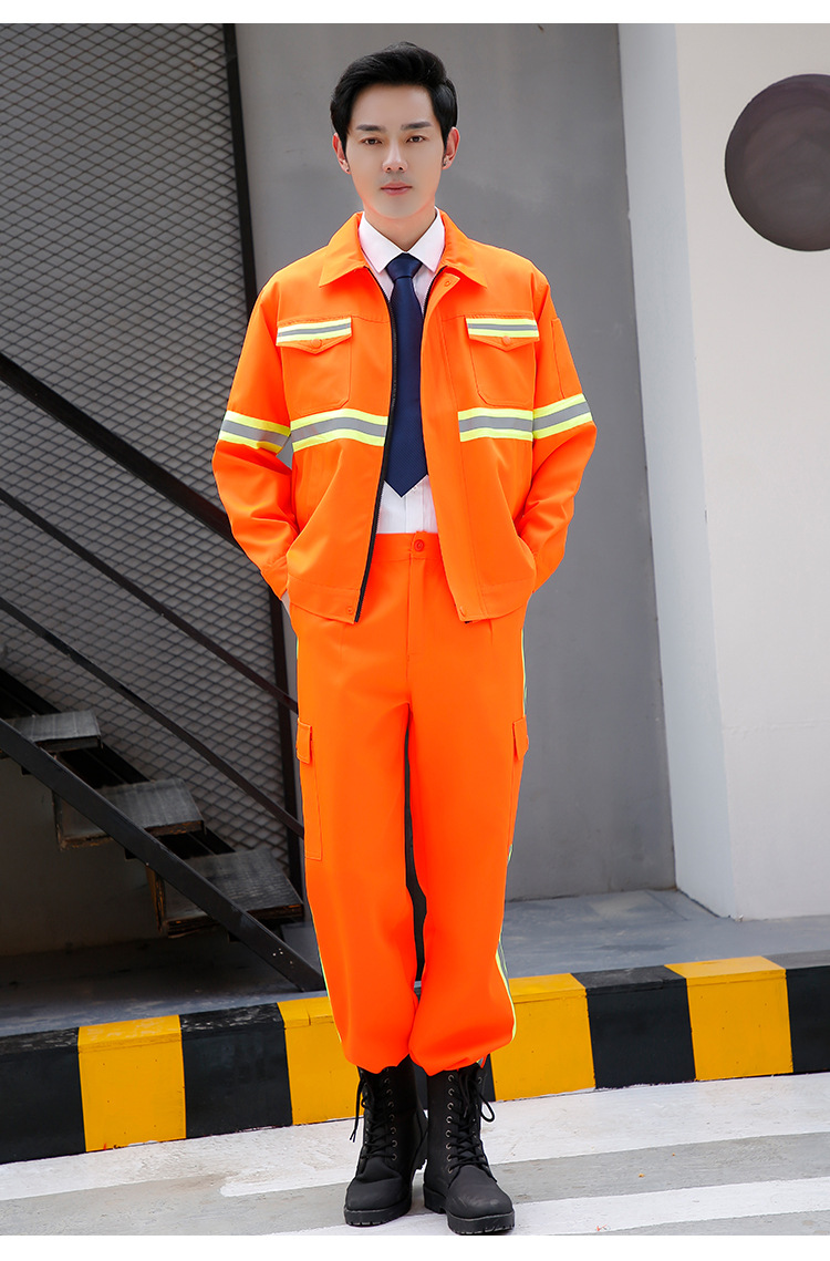 春秋长袖环卫工人工作服套装园林绿化公路养护保洁服劳保定做品质定制