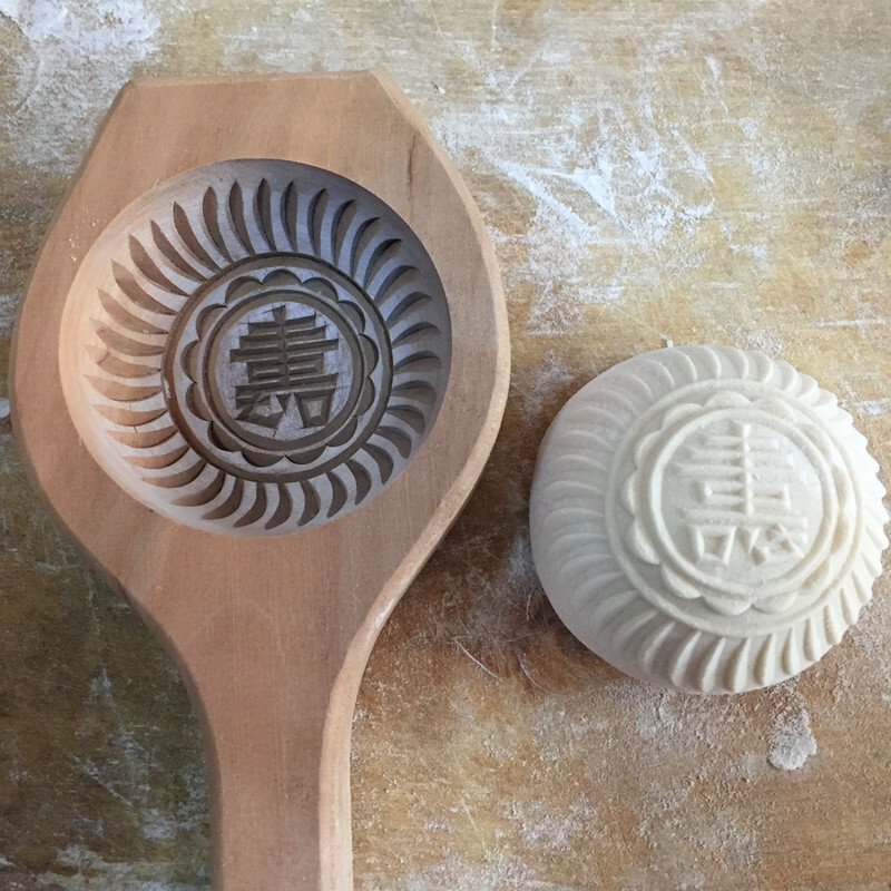 立体加深蒸馒头花样月饼糕点豆沙包模子手工榼子木质面食模具馒头福