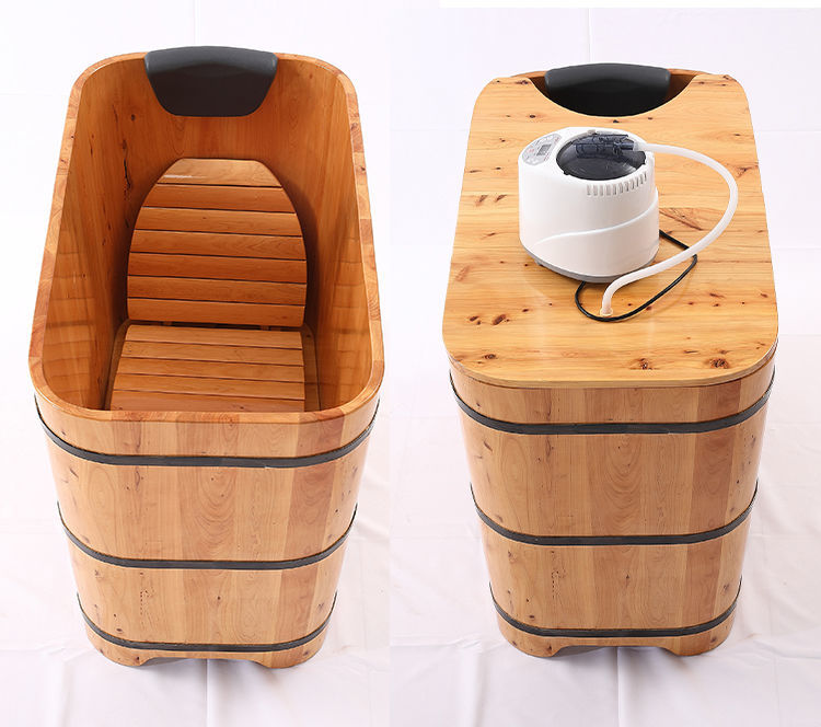 泡澡桶成人全身大人全身老人浴缸加热恒温木桶浴桶洗澡桶家用带盖c1