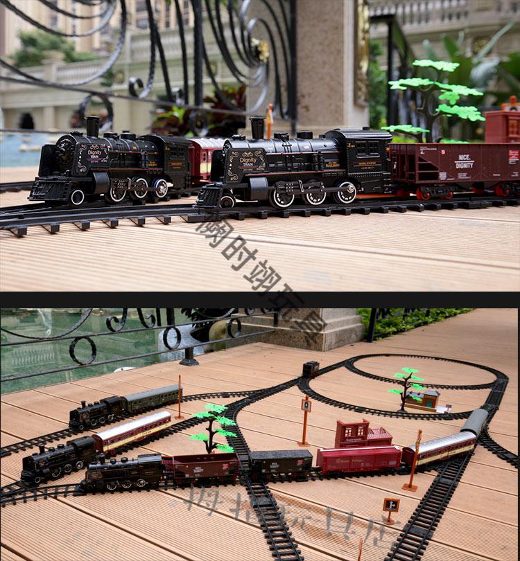 火车托马斯带轨道玩具全套仿真蒸汽合金属高铁复古典电动男孩模型定制