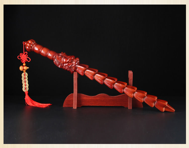 太公桃木剑锏戬打神鞭棍降魔刃道教法器护宅风水用品摆挂件降魔刃底座