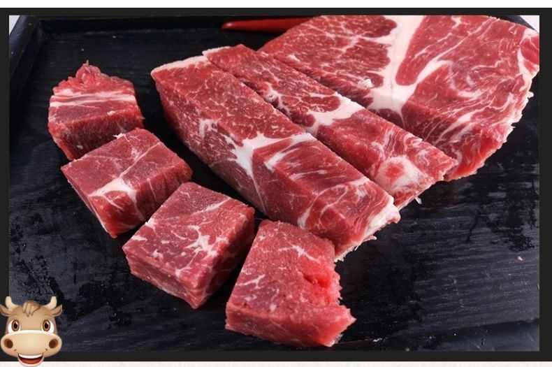 牛肉生鲜原切牛上脑雪花牛肉嫩牛肉大块纯干天然好牛肉斓维品4斤原切