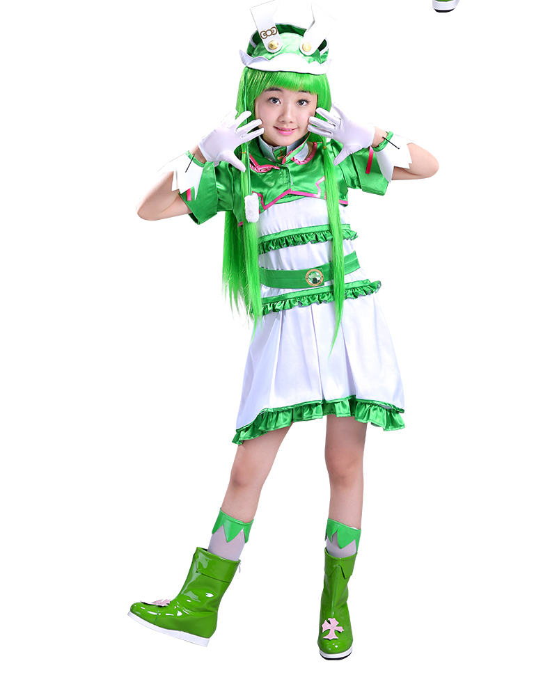 舞法天女衣服手变身包朵法拉服装拉缇小善的裙子女魔法cos服绿色包包