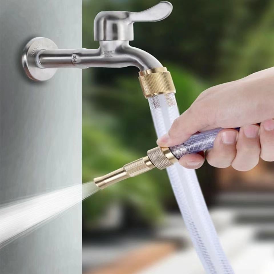 全铜增压喷枪水枪头可调节喷枪家用浇花浇菜园林洗车神器接头 4分铜