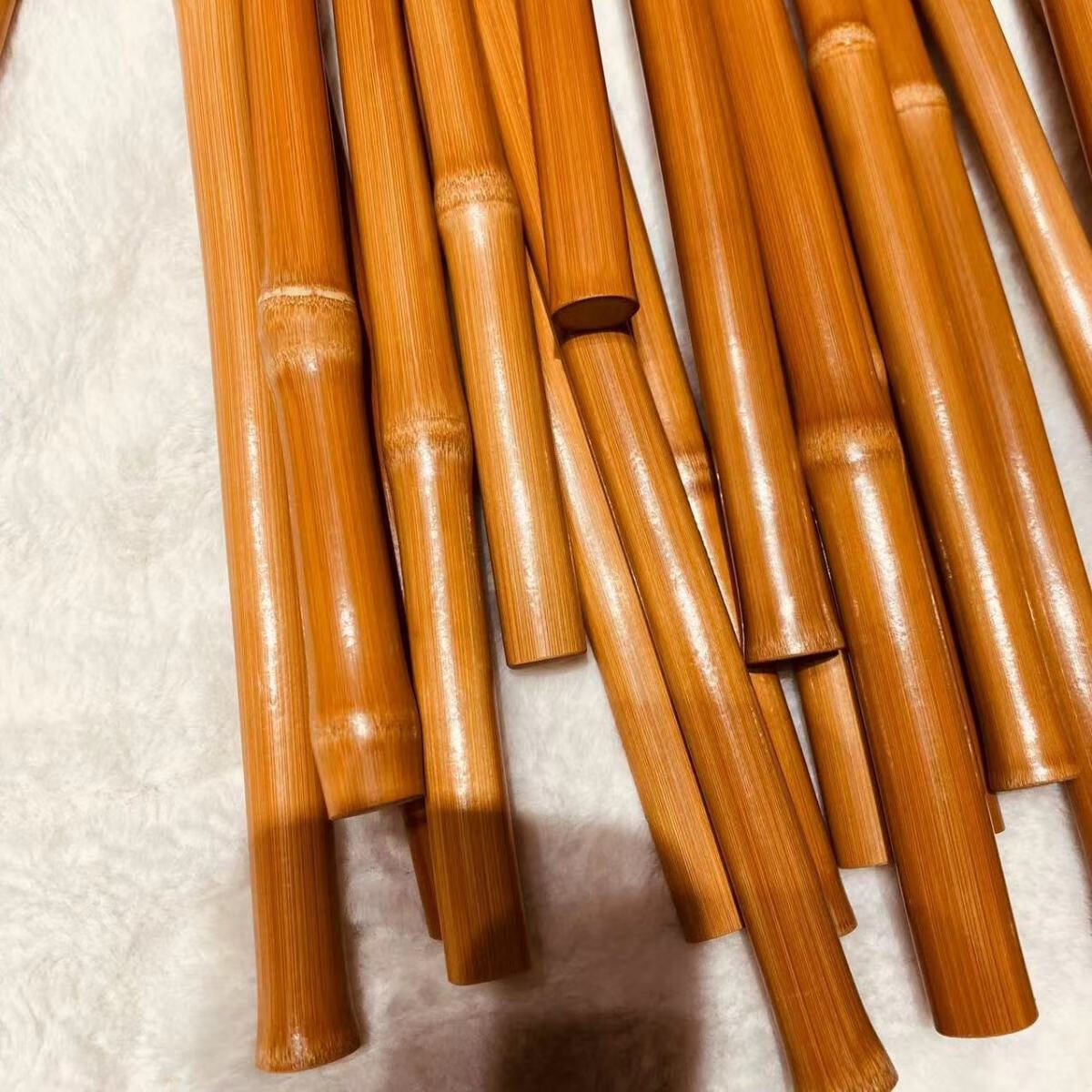 实心玉竹把件实心竹棍教鞭高抛多节长棍文玩竹雕实心精抛细磨多节38cm