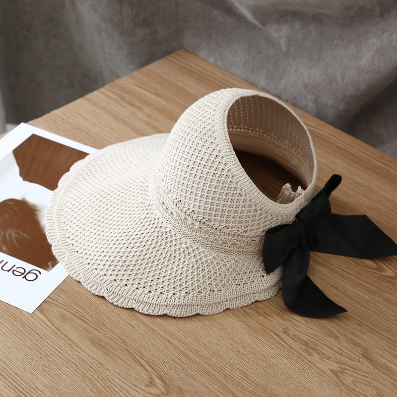 凉帽女2022年夏季草帽空顶帽子女夏天凉帽百搭防晒遮阳太阳帽春秋