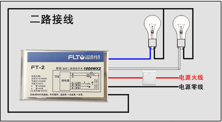 数码分段开关控制器二三四路分段器led水晶吸顶吊灯遥控器加强型一路
