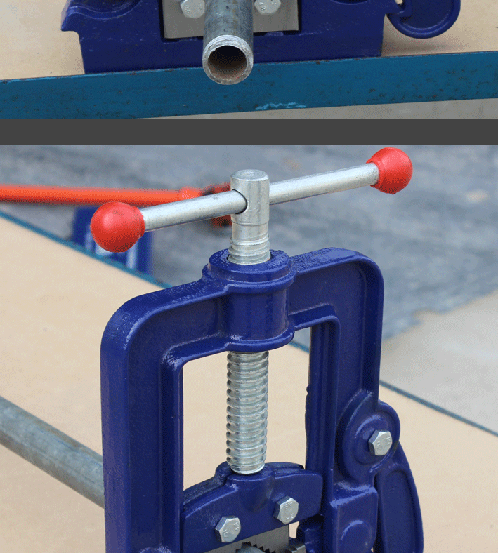 手动套丝机板牙套轻型管子绞板开牙机手持式板牙4分6分1寸2寸三脚架台
