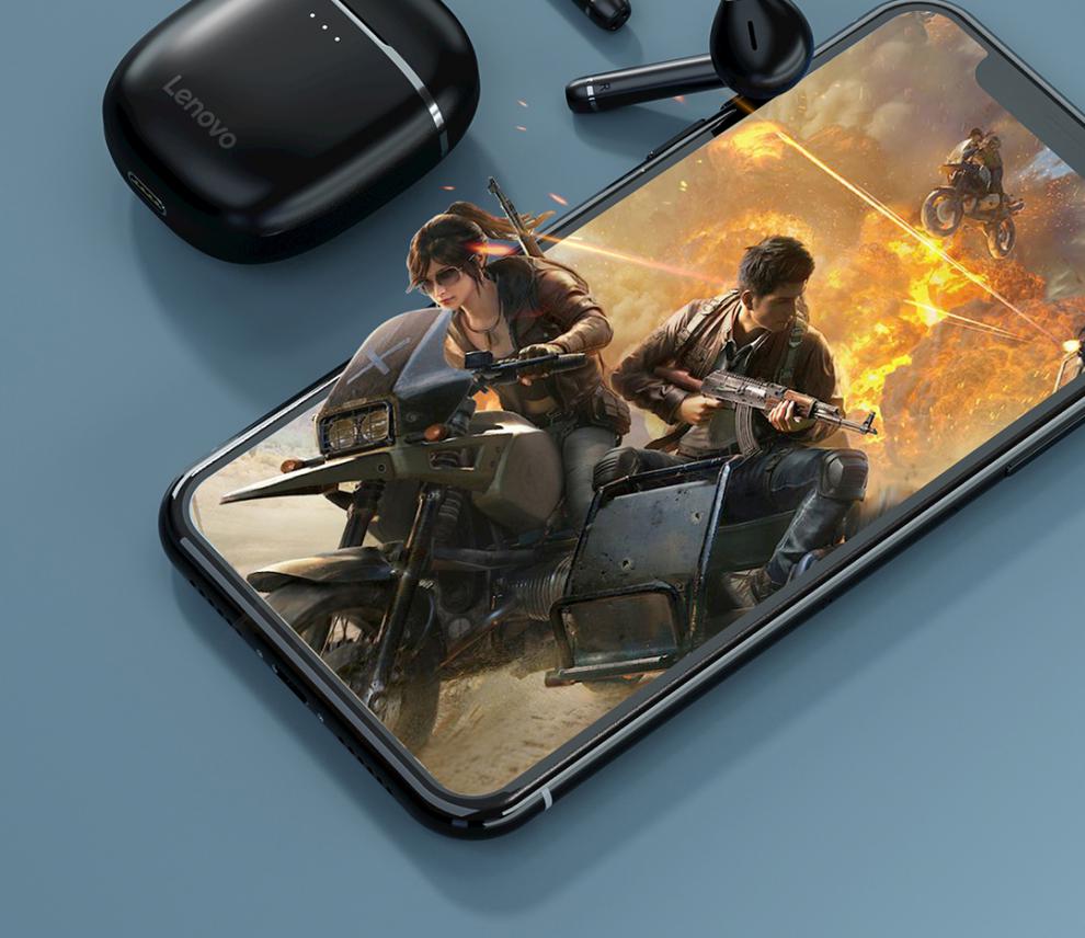 媚竹联想h12蓝牙耳机真无线高品质音质超长续航降噪运动官方旗舰锖