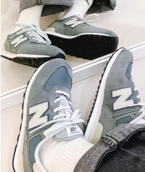 新百·伦秋酷跑nb574运动鞋男女2022小红书休闲跑步夏季潮 547蓝粉