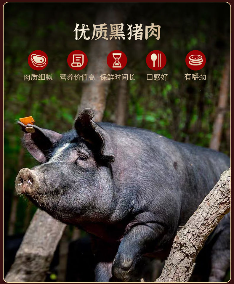 黑猪午餐肉 340g/200g 午餐肉黑猪午餐肉罐头即食方便速食火锅搭档