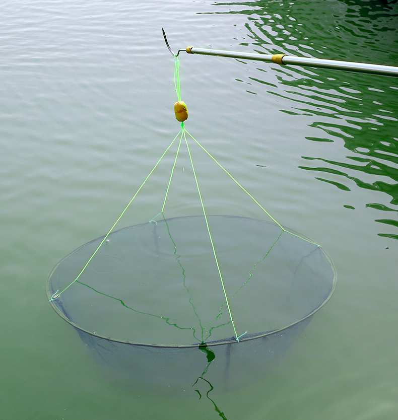 2022新型渔网开放式折叠抬网虾笼捕虾网搬网捕渔虾鱼网捕鱼工具渔具