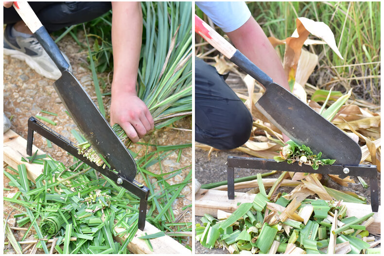 农用大号铡草刀家用闸刀铡刀手动切草中药切片刀 银色 60°以上 24cm