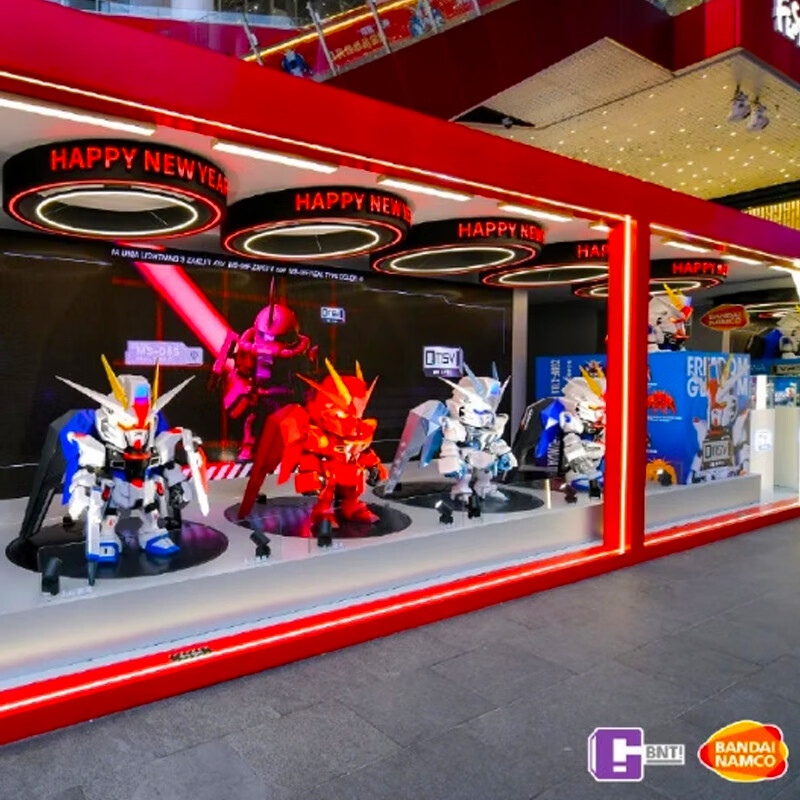 正板自由高达qmsv-mini盲盒 万代联名款扎古潮玩手办模型礼物摆件